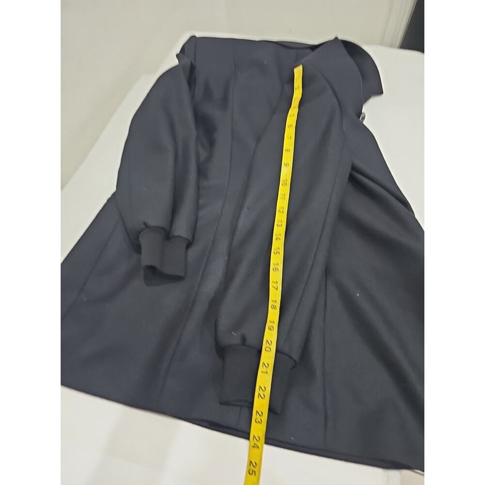 Escada Margaretha Ley Wool Black Jacket Blazer Removable Hoodie S - Picture 9 of 14